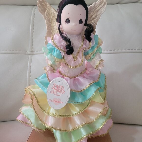 Precious Moments Angel  Of The South Doll Collectible with Rainbow Dress & Gold - Picture 2 of 15